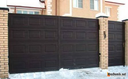 Металлические распашные ворота для дачи и дома