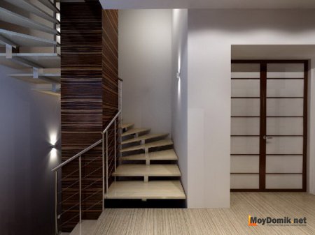 Интерьер прихожей в загородном доме - красивый дизайн коридора