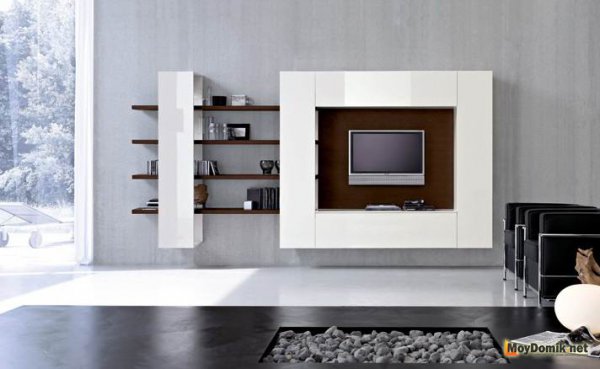 Современный интерьер просторной гостиной