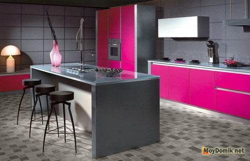 Серо-розовый цвет в интерьере 