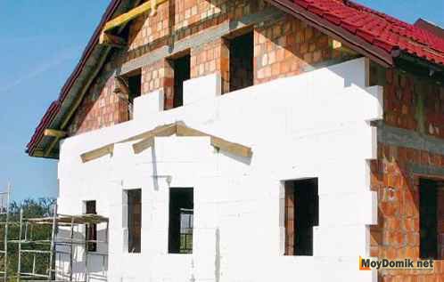 Утепление стен снаружи пенопластом 