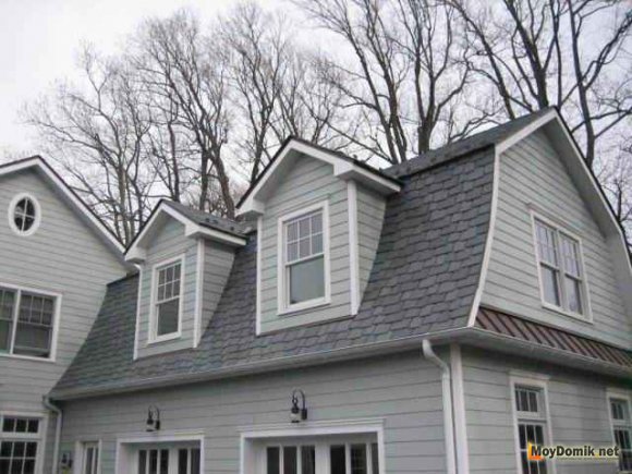 Мансардная крыша под черепицей