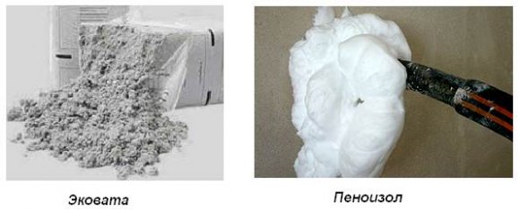 Утепление под сайдинг - эковата и пеноизол