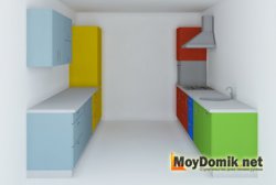 Двухрядная планировка кухни