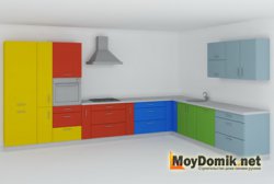 Г-образная (угловая) кухонная планировка