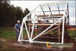 Грунтовка и окрашивание конструкции каркаса зимнего сада