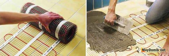 Система теплый пол под плитку или ламинат для обогрева зимнего сада