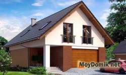 Простая двускатная мансардная крыша