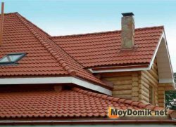 Кровля мансардной крыши полимерно-песчанной черепицей