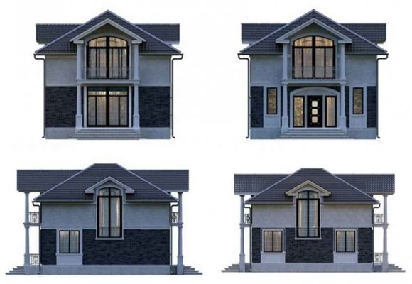 Проект двухэтажного дома с мансардой