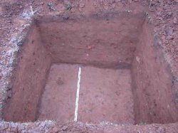 Рытье шурфа под скважину на воду