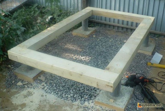 Устройство деревянного каркаса под душ из поликарбоната