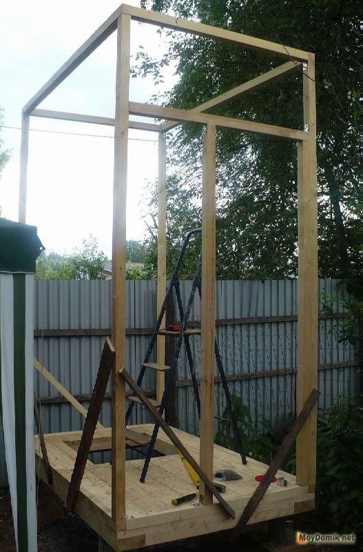 Каркас душа со стойкой под двери