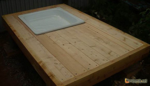 Обшивка каркаса пола доской пола