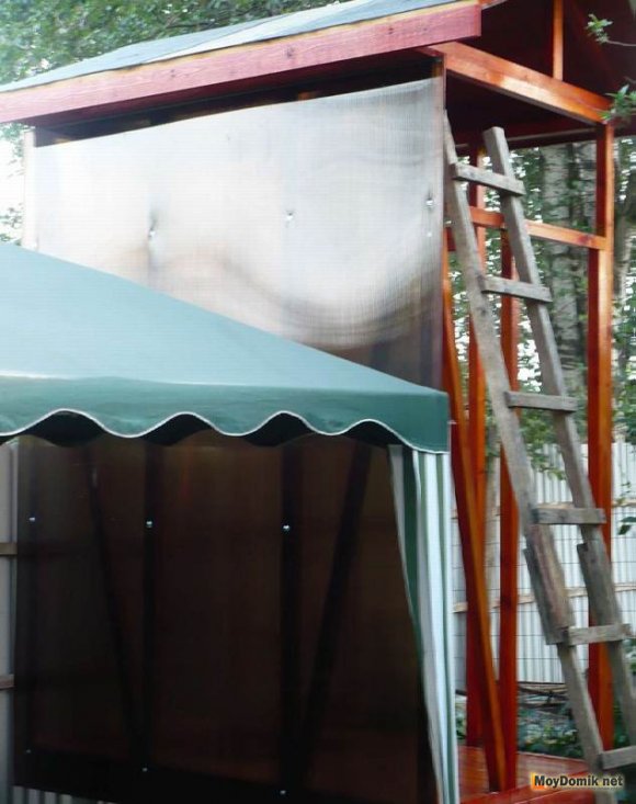 Крепление поликарбоната к каркасу