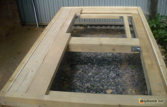 Сборка каркаса для пола душа