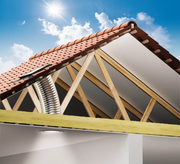 Световой тоннель в мансарде