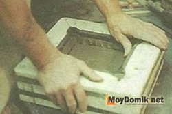 Изготовление румпы изразца путем соединения двух форм