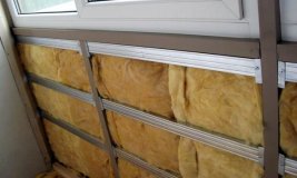 Утепление балкона - минеральная вата в каркасе