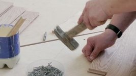 Укладка паркета с использованием гвоздей