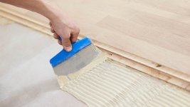 Приклеивание паркета