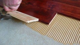 Монтаж паркета на клей