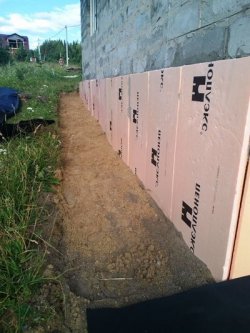 Устройство отмостки - слой глины