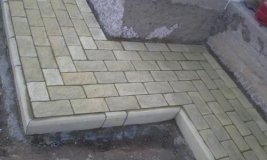 Отмостка из брусчатки