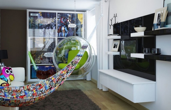 Гамак в комнате для школьника