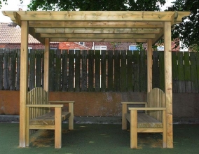 Пергола-скамейка