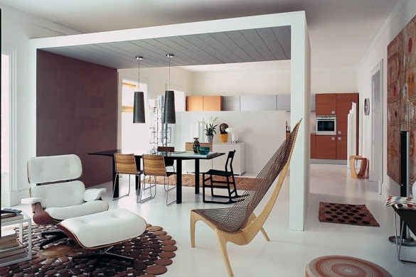 Оригинальный дизайн кухни студии