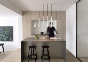 Кухня студия в стиле минимализм