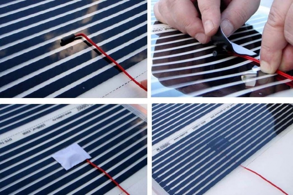 Монтаж температурного датчика для пленочного теплого пола Монтаж температурного датчика для пленочного теплого пола