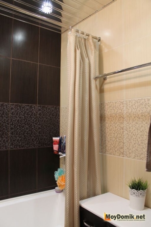 Ванна и туалет раздельно в одном стиле