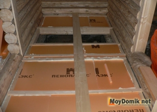 Технология утепления пола в бане пеноплексом