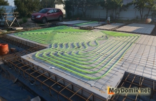 Утепленная шведская плита и система водяного отопления