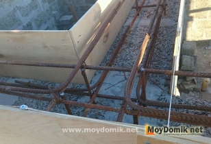 Устройство армопояса в арболитовом доме (опалубка)