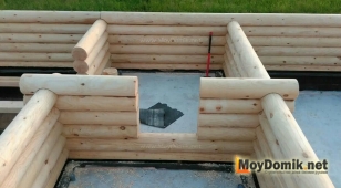 Устройство внутренних стен дома из бревна