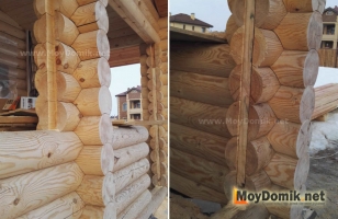 Паз и обсадной брус для окон и дверей в доме из бревна